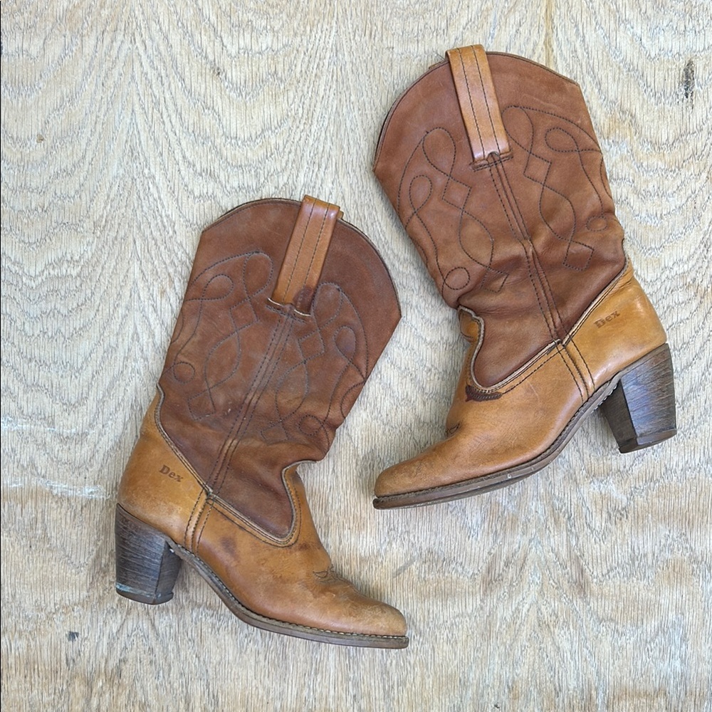 Vintage Dexter Leather Cowboy Boots